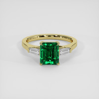 2.60 Ct. Emerald Ring, 18K Yellow Gold 1