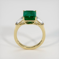 4.06 Ct. Emerald Ring, 18K Yellow Gold 3