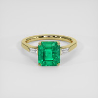 2.50 Ct. Emerald Ring, 18K Yellow Gold 1