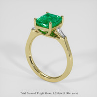 2.50 Ct. Emerald Ring, 18K Yellow Gold 2