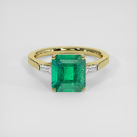 2.32 Ct. Emerald Ring, 18K Yellow Gold 1