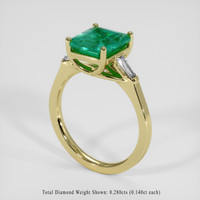 2.32 Ct. Emerald Ring, 18K Yellow Gold 2