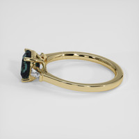 1.53 Ct. Greenish Blue Sapphire Ring, 18K Yellow Gold 4
