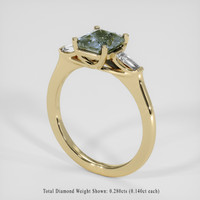 2.08 Ct. Bi Color Sapphire Ring, 18K Yellow Gold 2