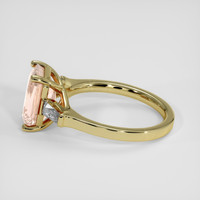 3.92 Ct. Padparadscha Sapphire Ring, 18K Yellow Gold 4