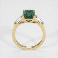 3.05 Ct. Bluish Green Sapphire Ring, 18K Yellow Gold 3