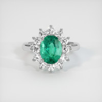 1.74 Ct. Emerald Ring, Platinum 950 1