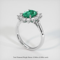 1.74 Ct. Emerald Ring, Platinum 950 2