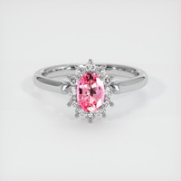 0.67 Ct. Pink Sapphire Ring, Platinum 950 1