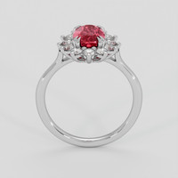 1.54 Ct. Pinkish Red Ruby Ring, Platinum 950 3