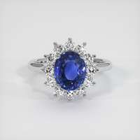 3.10 Ct. Blue Sapphire Ring, Platinum 950 1