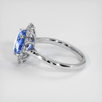 2.57 Ct. Blue Sapphire Ring, Platinum 950 4