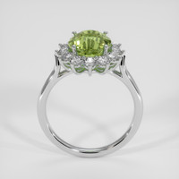 3.44 Ct. Green Sapphire Ring, Platinum 950 3