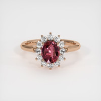1.19 Ct. Pink Sapphire Ring, 14K Rose Gold 1