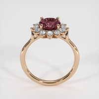2.15 Ct. Pinkish Brown Sapphire Ring, 14K Rose Gold 3