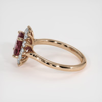 2.15 Ct. Pinkish Brown Sapphire Ring, 14K Rose Gold 4