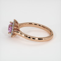 0.65 Ct. Pinkish Purple Sapphire Ring, 14K Rose Gold 4