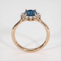 1.08 Ct. Greenish Blue Sapphire Ring, 18K Rose Gold 3