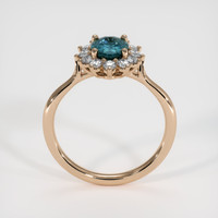 1.22 Ct. Bluish Green Sapphire Ring, 18K Rose Gold 3