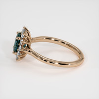 1.22 Ct. Bluish Green Sapphire Ring, 18K Rose Gold 4
