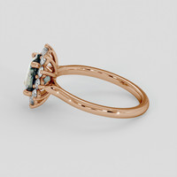1.58 Ct. Bi Color / Parti Sapphire Ring, 18K Rose Gold 4