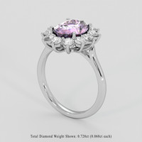 2.20 Ct. Violet Spinel Ring, Silver 2