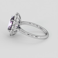 2.20 Ct. Violet Spinel Ring, Silver 4