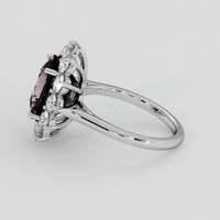 6.76 Ct. Red Garnet Ring, Silver 4