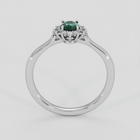 0.39 Ct. Bluish Green Sapphire Ring, Silver 3