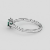 0.39 Ct. Bluish Green Sapphire Ring, Silver 4