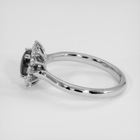 1.15 Ct. Bluish Grey Sapphire Ring, Silver 4