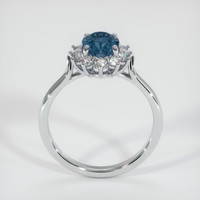 1.72 Ct. Greenish Blue Sapphire Ring, 10K White Gold 3
