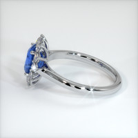 0.96 Ct. Blue Sapphire Ring, 10K White Gold 4