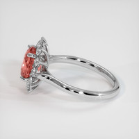 2.06 Ct. Padparadscha Sapphire Ring, 10K White Gold 4