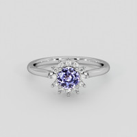 0.97 Ct. Purple Sapphire Ring, 10K White Gold 1