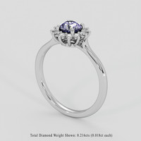 0.97 Ct. Purple Sapphire Ring, 10K White Gold 2