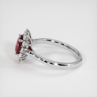 1.19 Ct. Pink Sapphire Ring, 14K White Gold 4