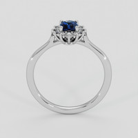 0.99 Ct. Blue Sapphire Ring, 14K White Gold 3