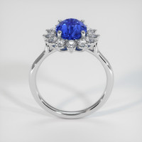 3.10 Ct. Blue Sapphire Ring, 14K White Gold 3