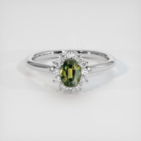 1.14 Ct. Bi Color Sapphire Ring, 14K White Gold 1