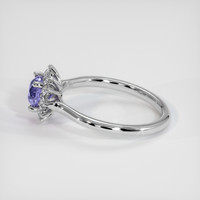 1.00 Ct. Purple Sapphire Ring, 14K White Gold 4