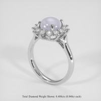 4.38 Ct. White Sapphire Ring, 14K White Gold 2