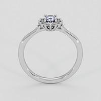 0.33 Ct. Bluish Grey Sapphire Ring, 14K White Gold 3