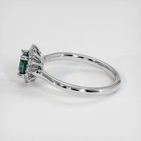 0.77 Ct. Bluish Green Sapphire Ring, 14K White Gold 4