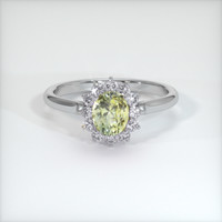 0.96 Ct. Sapphire Ring, 14K White Gold 1