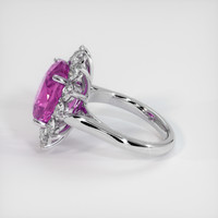 8.10 Ct. Pinkish Purple Sapphire Ring, 14K White Gold 4