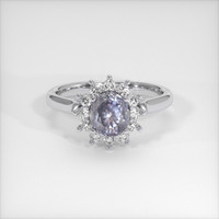 1.26 Ct. Bi Color Sapphire Ring, 18K White Gold 1