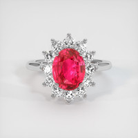 2.36 Ct. Ruby Ring, 18K White Gold 1