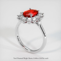 Ruby Ring 2.17 Ct., 18K White Gold Preview