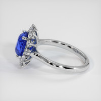 3.10 Ct. Blue Sapphire Ring, 18K White Gold 4